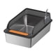 thumbnail image 1 of Caja de arena para gatos, inodoro portátil para gatos con cuchara, recipiente para arena para gatos con tapa abierta a prueba de salpicaduras, bandeja Negro, 1 of 5