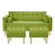 thumbnail image 1 of Sofa Retro 3c + 2 Pouf Felpa 05 Pistacho, 1 of 6
