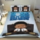 thumbnail image 1 of Jefe Bebé África Niño Conjunto de sábanas temático, trío de piezas, cómodo y amigable con la piel, diseño único, regalo de decoración para el hogar para familiares, amigos y fans,135cm *200cm, 1 of 6