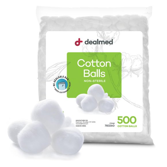Bolas de algodón Dealmed 500 unidades - Algodón médico suave