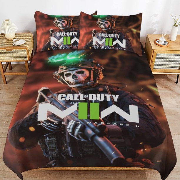 Call Of Duty Bedding Set Duvet Cover Comfortable and Lightweight Cartoon Bedding 3 Piece Bed Set