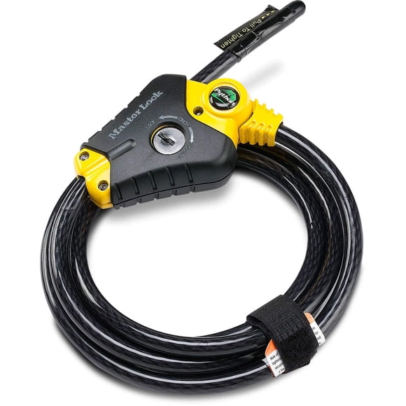 Cable Lock Master Lock 8413DPF Python 1,8 m x 10 mm negro/amarillo
