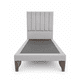 thumbnail image 4 of Cama Plaza y Media Turin Gris Claro Respaldo + Base + Colchon Mery Desing Excellence Plus, 4 of 9