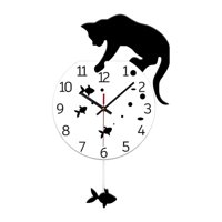 Magideal - Reloj De Pared Para Habitación Infantil, Diseño De Dibujos Animados, Fácil Instalación, Silencioso, Reloj Colgante De Acrílico Decorativo Simple Para 24 Cm X 40 Cm