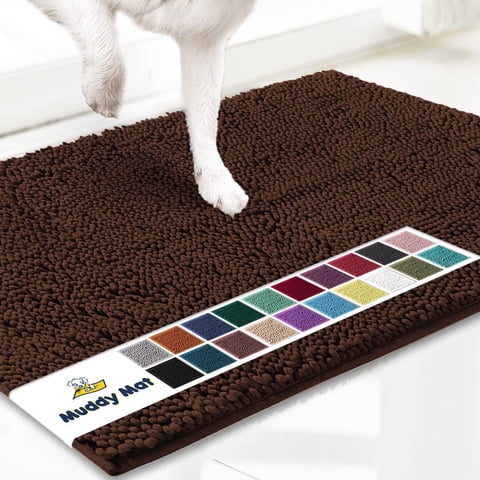 Felpudo Para Perros Muddy Mat®, Superabsorbente, Microfibra, Color Marrón