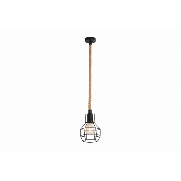 Lámpara Colgante Siegburg Yute E27 Diseño Industrial