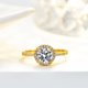 thumbnail image 4 of Anillos de Moissanita para Mujer 1 Uds Color D Claridad VVS1 Anillos de Compromiso de Plata Esterlina S925/diamante de 14k Anillos de Boda de Moissanita Redonda con Certificado, 4 of 8