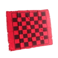 Magideal - Tablero De Ajedrez Internacional Alfombrilla Plegable Portátil De Viaje Con Diseño De Doble Cara Y Material De Chinlón Adecuado Para Reuniones Familia Rojo