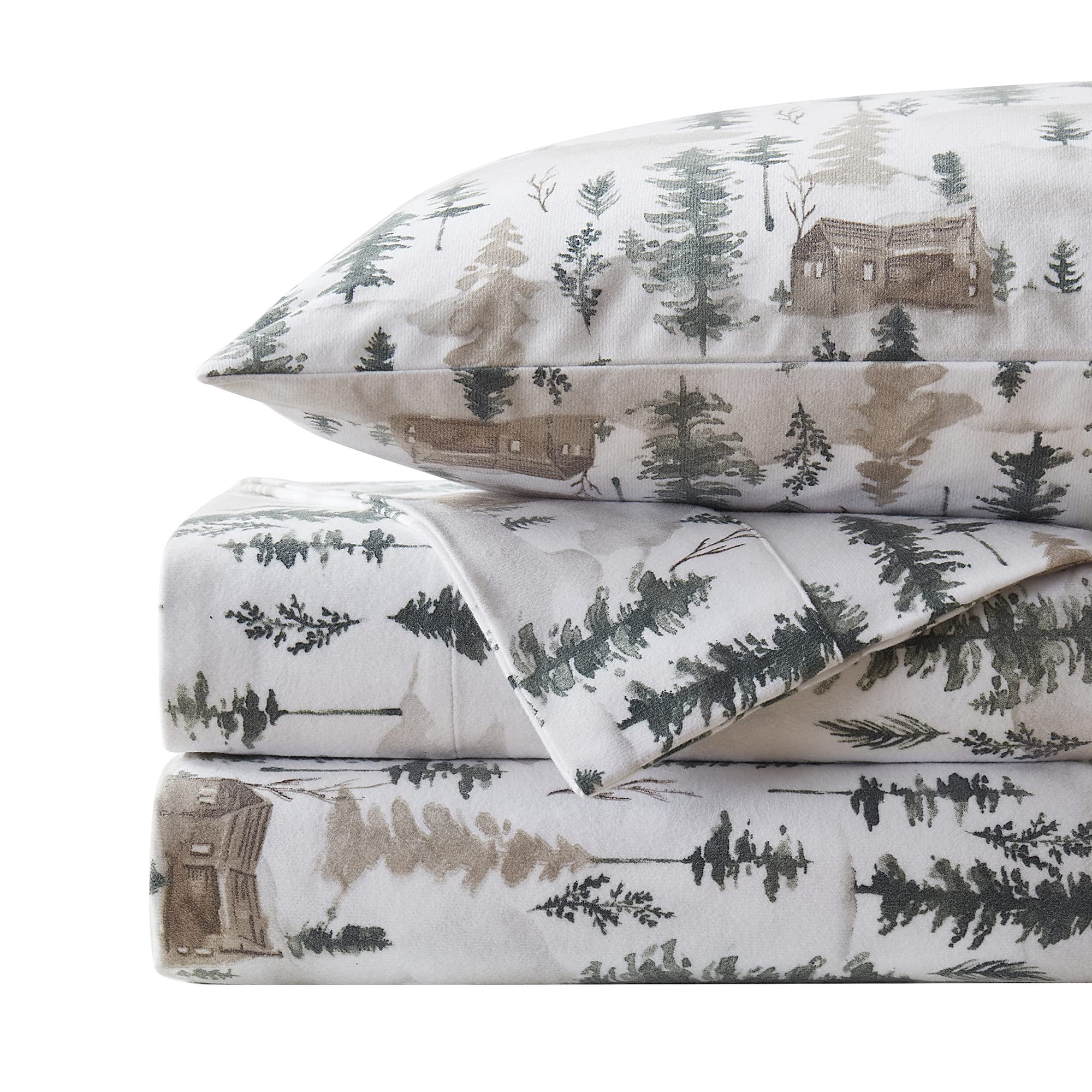 Sábanas De Franela Sweet Home Collection Winter Cabin Lodge Full