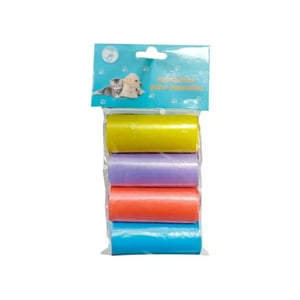 Total Click - Pack 4 Bolsas Para Desechos Fecas Perros Mascotas Colores