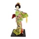 thumbnail image 2 of Geisha japonesa de 12 pulgadas, muñeca Geisha asiática, escultura de adorno artesanal, estatua de niña, muñecas Geisha japonesas étnicas para el hogar verde fluorescente, 2 of 5