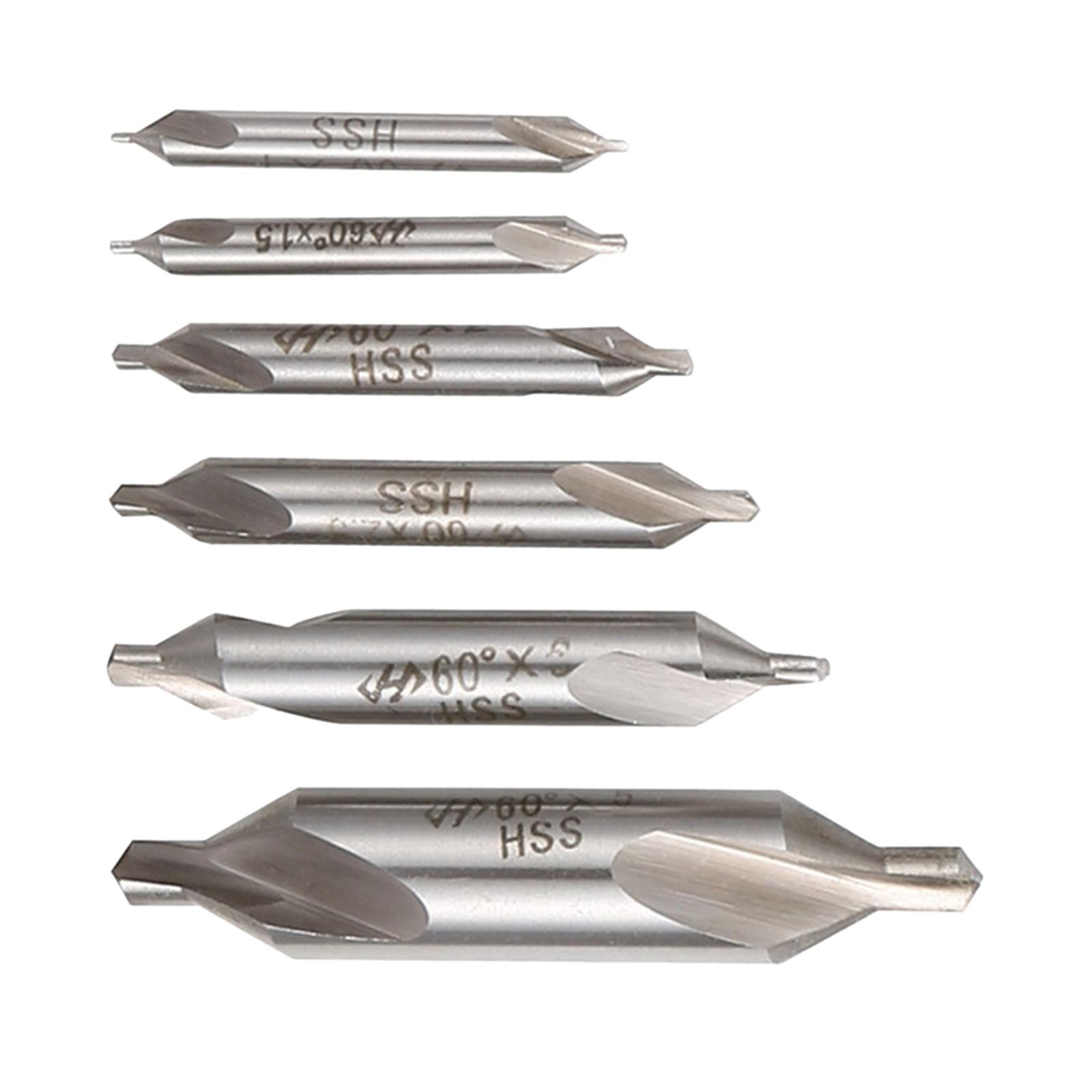 Magideal - 6 Uds Brocas De Centro Hss, Torno De Avellanado, Herramienta De Trabajo De Metal, Herramienta De Mano Para Madera Dura, Madera Contrachapada, Aleación