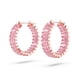 thumbnail image 3 of Pendientes de aro Swarovski Matrix con cristales rosas en oro rosa, 3 of 4