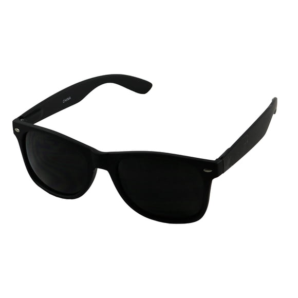 Gafas de sol ShadyVeu Super Dark Black Lens Round Soft Mate