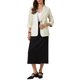 thumbnail image 2 of Blazers Casuales para Mujeres Verano Manga 3/4 Ligero Chaqueta de Traje de Algodón Lino 2XL Beige, 2 of 6