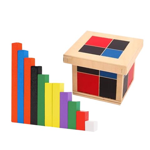 Magideal - Set De Bloques De Madera Para Aprender Matemáticas , Cubo Binomial