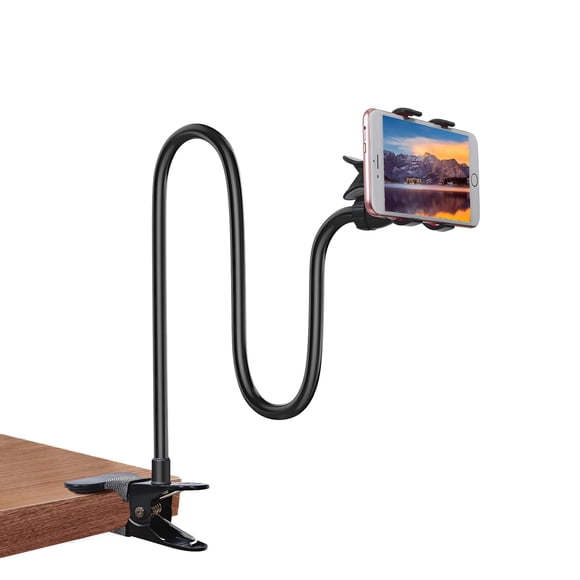 Soporte para celular Kuryai con cuello de ganso de 60 cm, clip ajustable 360°
