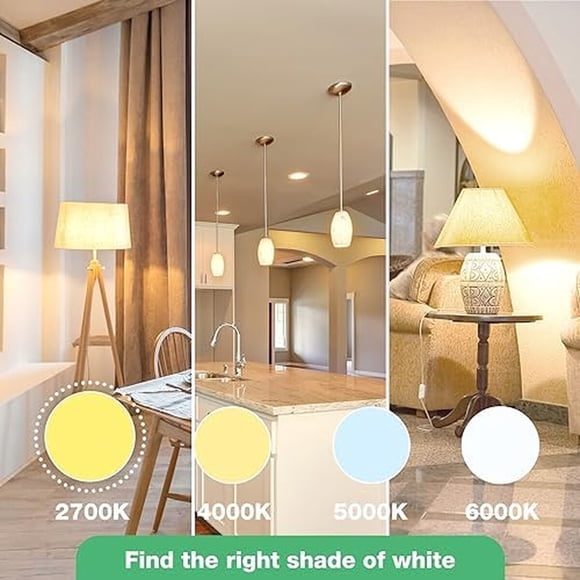 Ampolleta LED DEGNJU A19 8W Equiv 60W 2700K E26 3 Unid