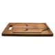 thumbnail image 2 of Tabla + Cuchillo Y Tenedor Premium 3 Piezas Acero Inoxidable - Madera Café, 2 of 3