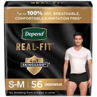 Ropa Interior Para Incontinencia Depend Real Fit Hombre S/M 56 Unidades
