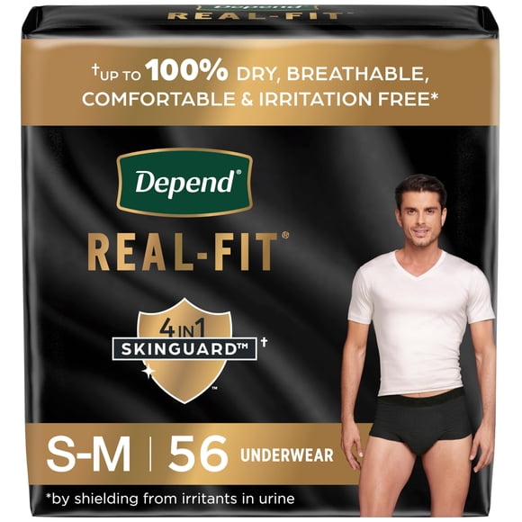 Ropa interior para incontinencia Depend Real Fit Hombre S/M 56 unidades