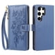 thumbnail image 2 of Funda Billetera Floral en Relieve samsung galaxy S24 Ultra con Tarjetero y Cremallera Azul, 2 of 6