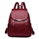 thumbnail image 1 of Yogodlns Luxury Backpack For Women Soft PU Leather Backpack Travel Large Capacity School Bag Double Zipper Business Knapsack, 1 of 3
