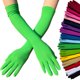 thumbnail image 2 of suxuMhao Guantes Formales Largos de Muñeca, Guantes Elásticos de Dedo Completo, Rojo, 2 Pares, Talla Única, Guantes para Ocasiones Formales, Presentación de Baile, Ceremonia, Banquete y Protección, 2 of 2