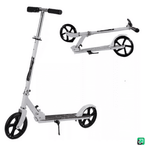 Genérico - Scooter Monopatín De Pie Plegable Ajustable Jovenes Adultos Plateado