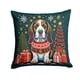 thumbnail image 1 of Almohada Decorativa Basset Hound Christmas, 1 of 7