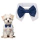 thumbnail image 1 of Uxcell Pajarita para Perro, Pajarita de Esmoquin con Collar Ajustable Collar de Mascota Lindo Pajarita Elegante con Gancho y Bucle (Algodón, S, Azul Marino), para Boda de Mascota Bandana Cumpleaños, 1 of 7