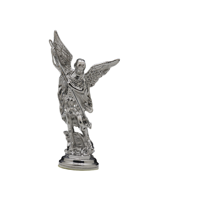 Magideal - Estatua De Estatuilla De , Escultura De Ángel De Batalla De Metal, Adorno De Escritorio Para Mesa, Entrada, Estante De Escritorio, Oficina Plata