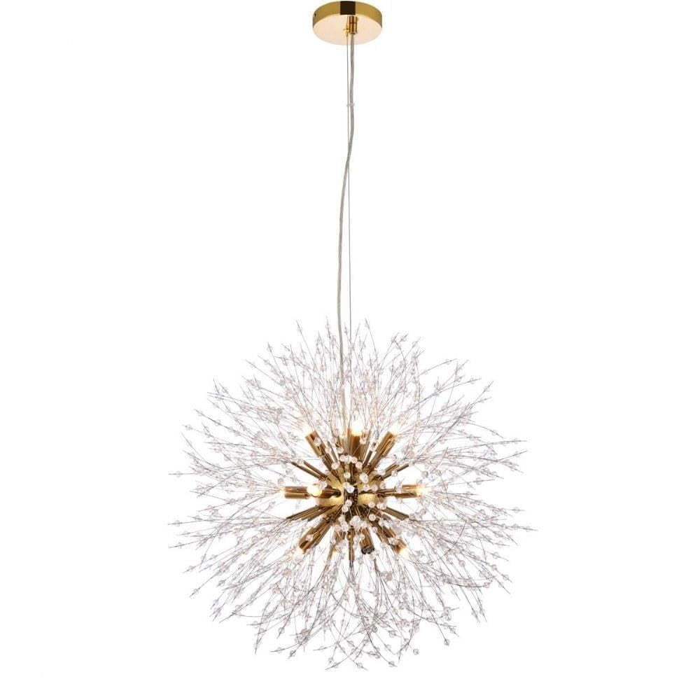 Lámpara Colgante Elegant Lighting Solace 12 Luces Dorada