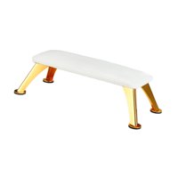 Magideal - Reposabrazos Para Uñas, Herramienta De Manicura, Portátil, Profesional, Antideslizante, Cojín Para Reposabrazos, Manicura, Soporte Para Salones, , Blanco Con Pata Dorada