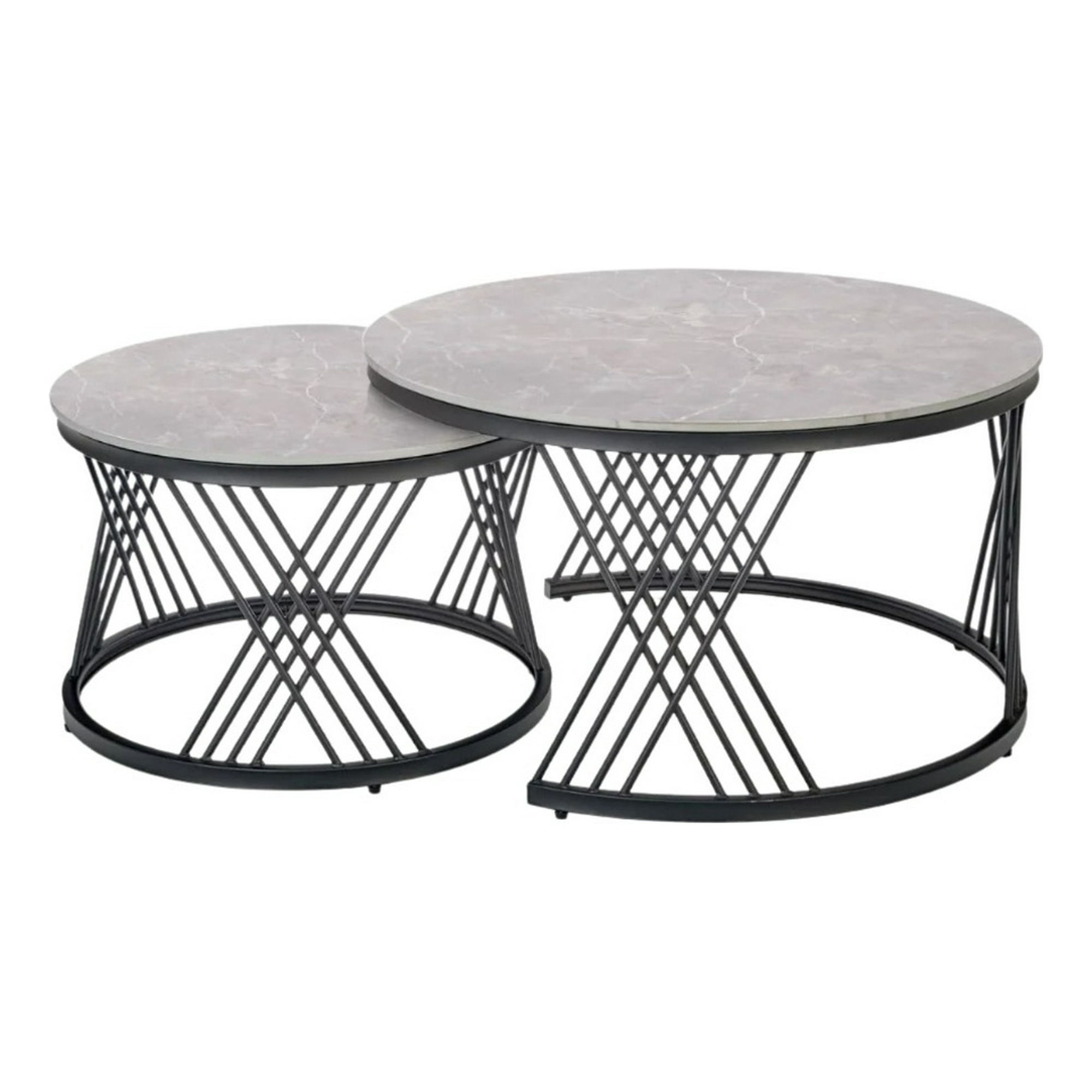 Genérico - Set 2 Mesa Centro Auxiliar Combinada Decorativa Hogar Jhn