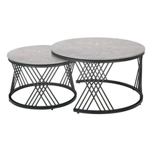 Genérico - Set 2 Mesa Centro Auxiliar Combinada Decorativa Hogar Jhn