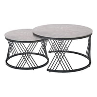 Genérico - Set 2 Mesa Centro Auxiliar Combinada Decorativa Hogar Jhn