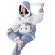thumbnail image 2 of Pijama Conjunto Mujer Suave Forro Polar Ropa Dormir Invierno Azul M l, 2 of 3