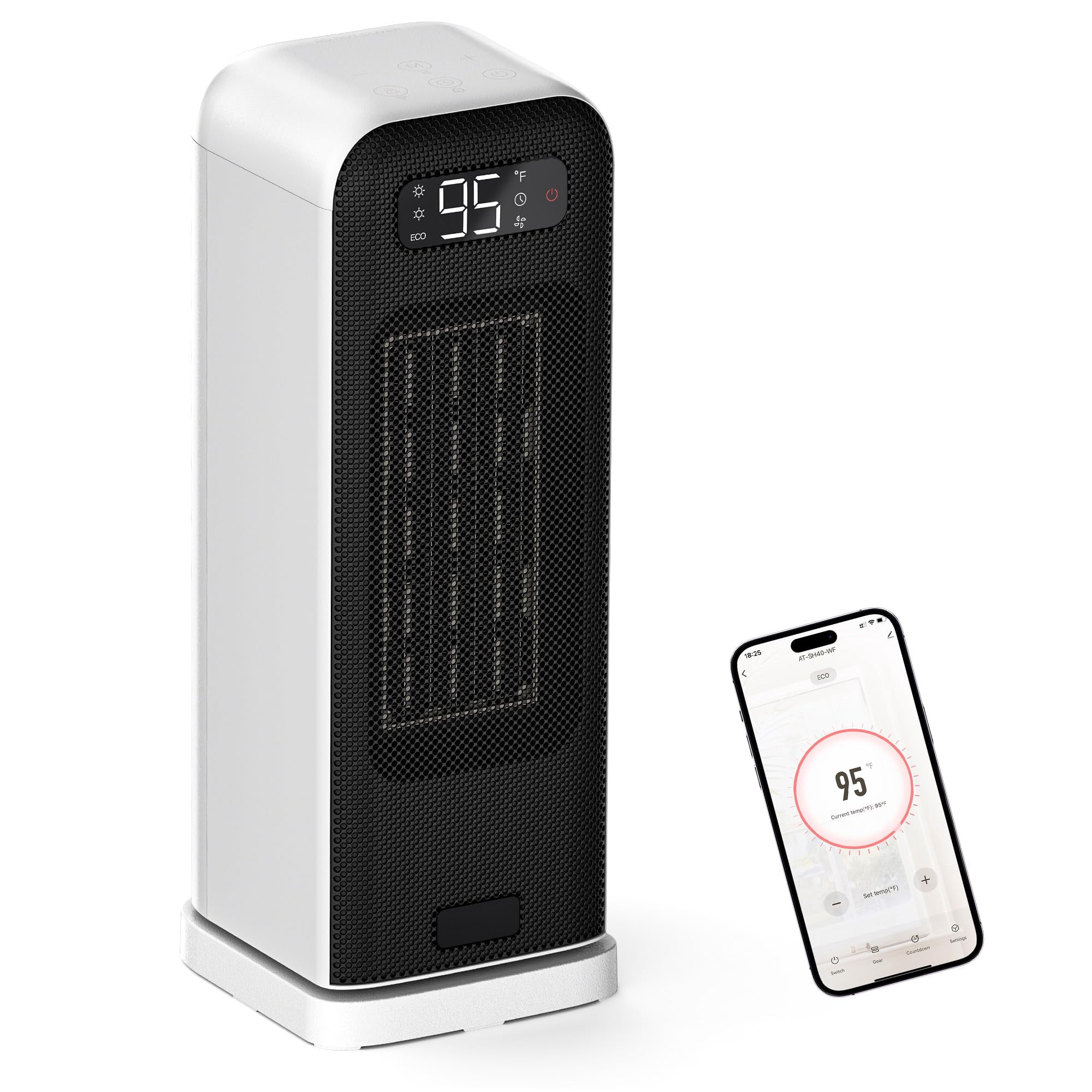 Calefactor Eléctrico Morento De 1500 W, Cerámico, Wi‑fi Y Control Por Voz