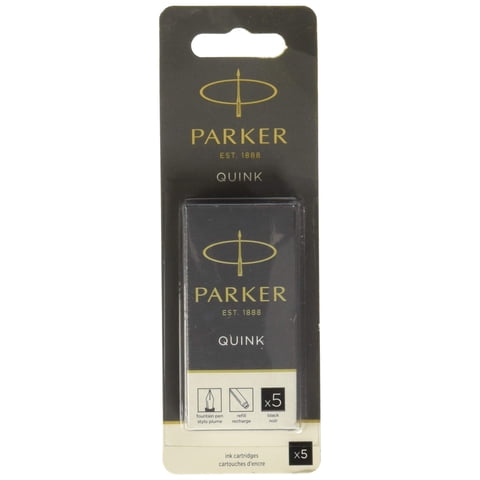 Cartuchos De Recarga De Tinta Para Pluma Estilográfica Parker Quink Long Black