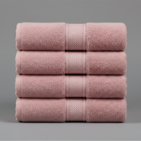Pack 4 Toallas Chiteco 100% Algodón 400G Baño 135 X 70 Cm Color Rosa