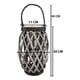 thumbnail image 3 of Candelabro Porta Vela Mimbre Rustico Gris Alargado Terraza, 3 of 8