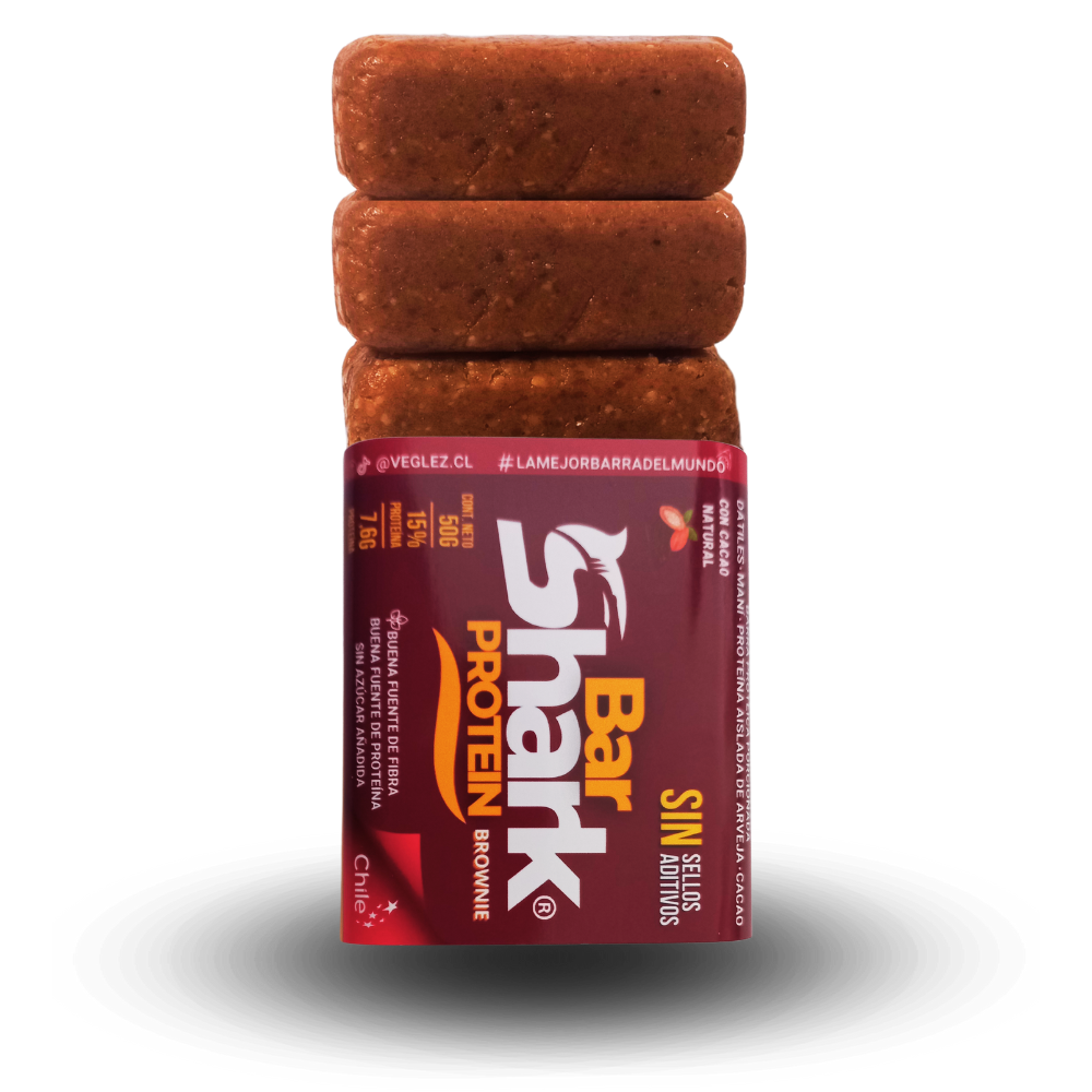 Veglez - Shark Bar Protein Barra Proteica Sabor Brownie 20 Unidades