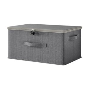 Bothyi - Caja De Almacenamiento Plegable Decorativa Con Cerradura Para Sala De Juegos, Dormitorio, Guardería, 49 Cm X 37 Cm X 30 Cm