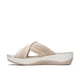 thumbnail image 3 of Sandalia Slide Clarks Arla Wave para mujer, beige, combinada, talla 6, 3 of 9