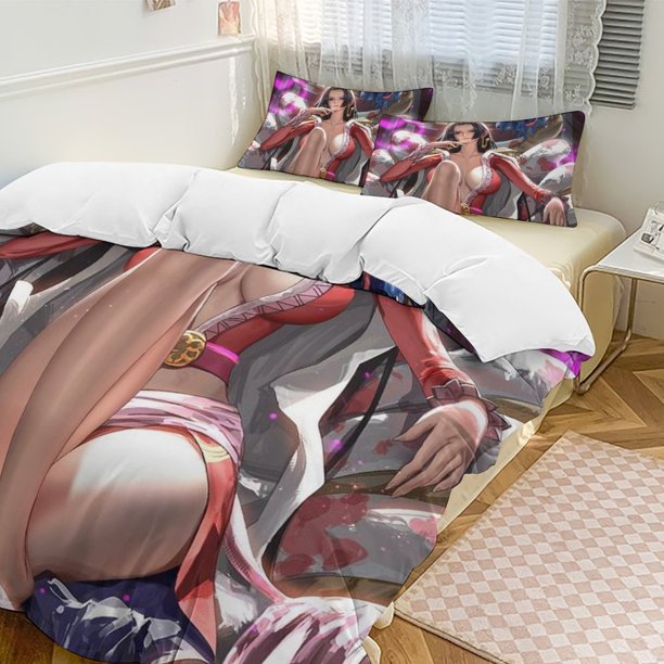 Boa Hancock Bed Duvet Cover Funny Anime Cartoon Bedding Sets Lightweight 3 Piece Comforter Sets