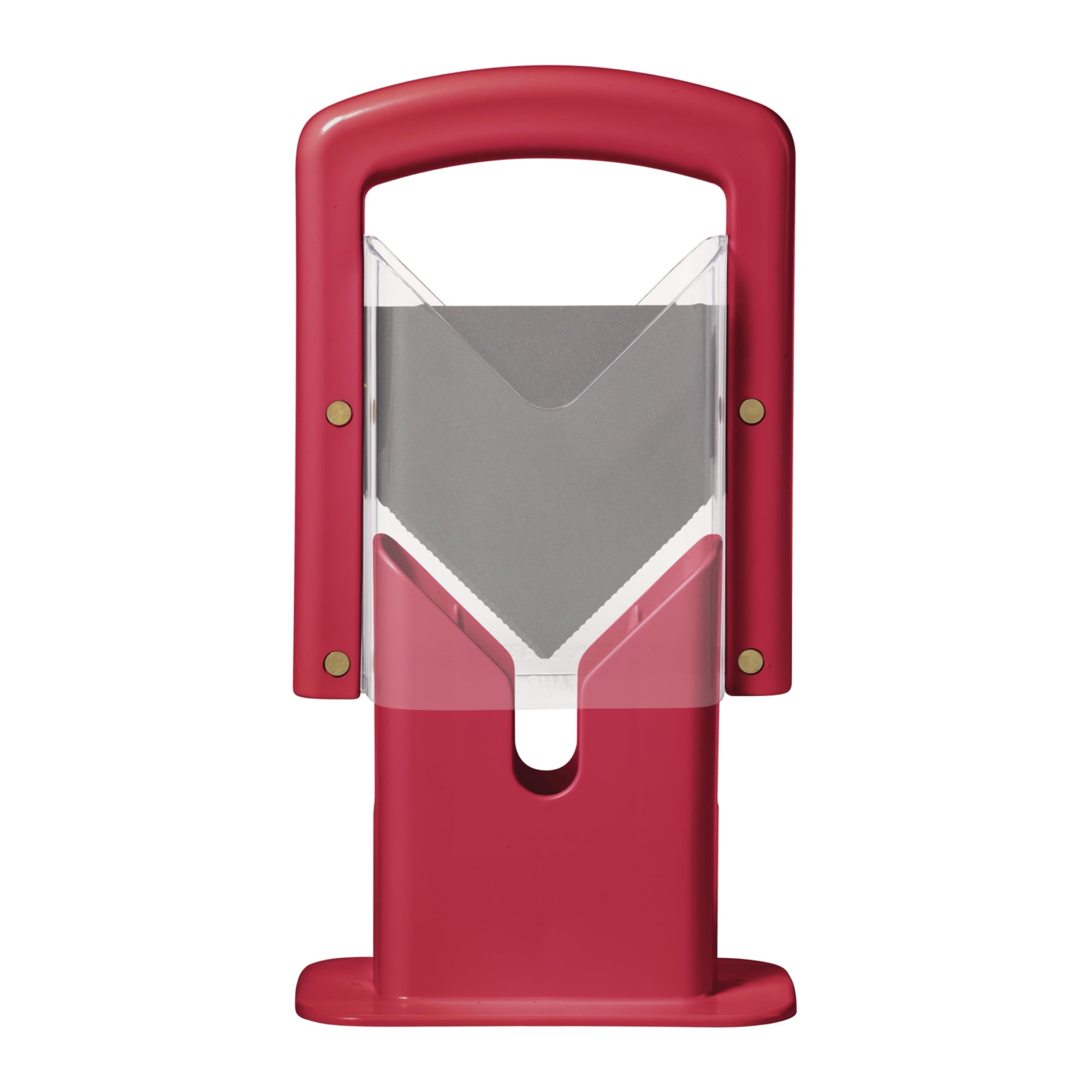 Cuchilla Universal Antiadherente Hoan Para Rebanar Bagels Con Forma De Guillotina, Color Rojo
