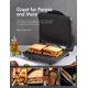 thumbnail image 4 of Panini Press Grill Yabano Gourmet Sandwichera 1200 W, 4 rebanadas, 4 of 7
