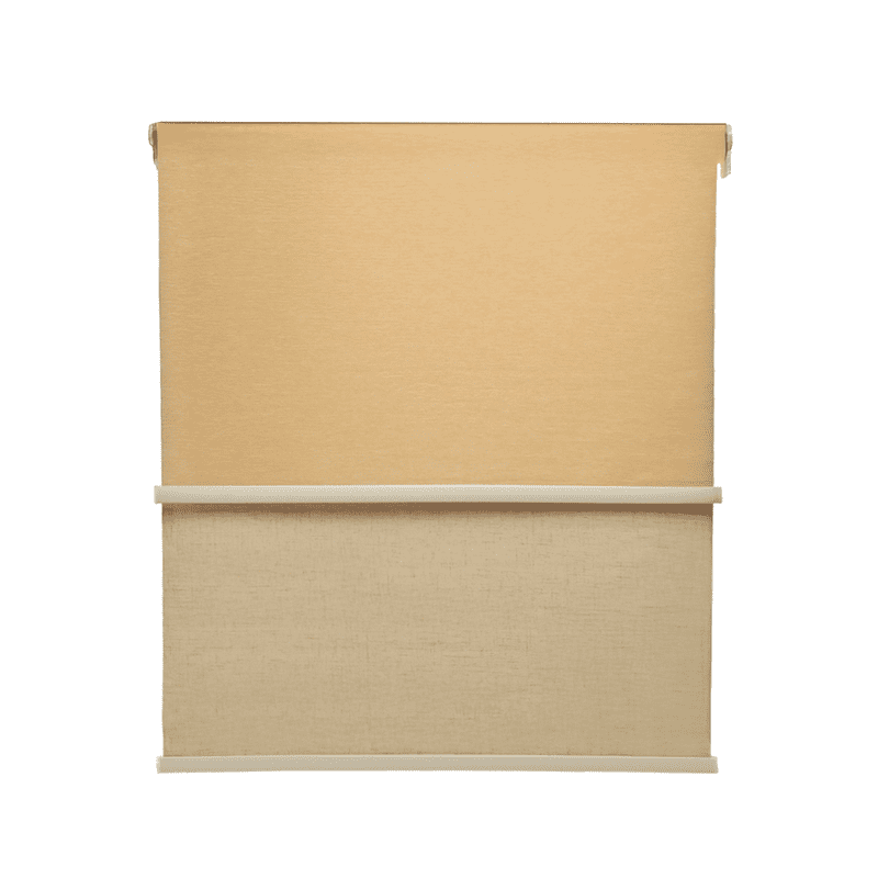 Guiza - Cortina Roller Blackout 2 Paño 240 Cm Altura Doble Con Visillo Sin Cenefa