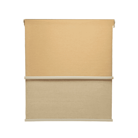 Guiza - Cortina Roller Blackout 2 Paño 240 Cm Altura Doble Con Visillo Sin Cenefa